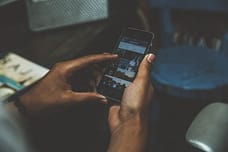 man holding phone